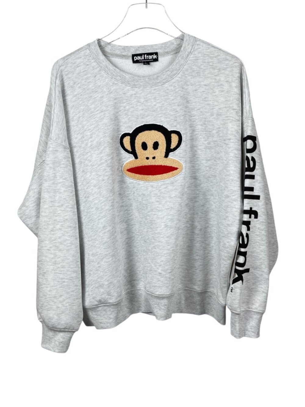 Paul Frank Monkey Gray Crewneck Sweatshirt Women’s Size L NWT
